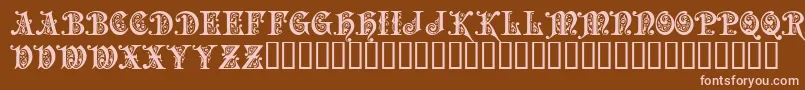 Шрифт PRECIOSA – розовые шрифты на коричневом фоне