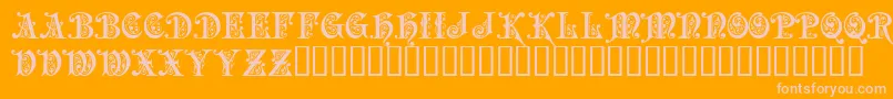 PRECIOSA Font – Pink Fonts on Orange Background