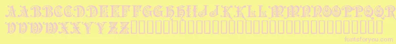 PRECIOSA Font – Pink Fonts on Yellow Background