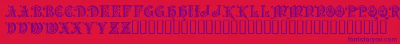 PRECIOSA Font – Purple Fonts on Red Background