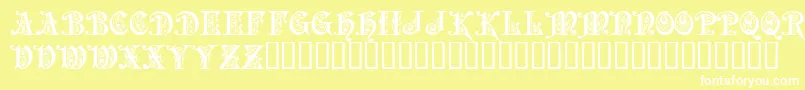 フォントPRECIOSA – 黄色い背景に白い文字