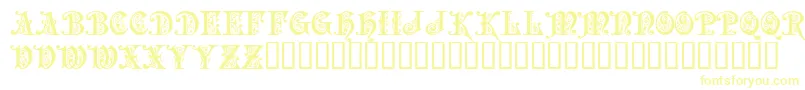 PRECIOSA Font – Yellow Fonts on White Background