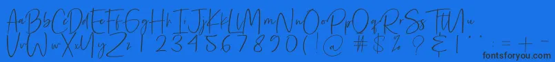 Шрифт Precious Soul – чёрные шрифты на синем фоне