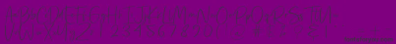 フォントPrecious Soul – 紫の背景に黒い文字