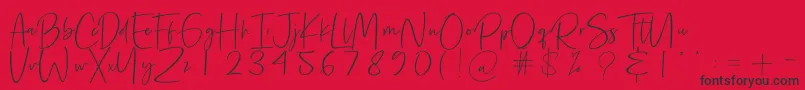 Precious Soul Font – Black Fonts on Red Background