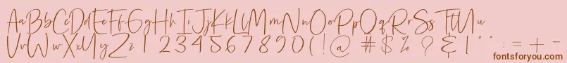 More about Precious Soul Font Precious Soul Font – Brown Fonts on Pink Background