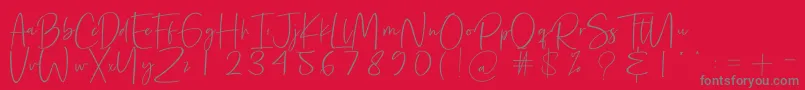 Precious Soul Font – Gray Fonts on Red Background