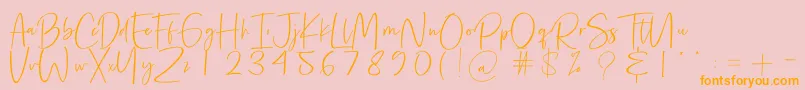 Precious Soul Font – Orange Fonts on Pink Background