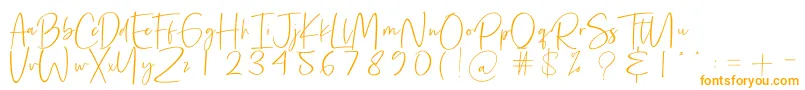 Precious Soul Font – Orange Fonts on White Background