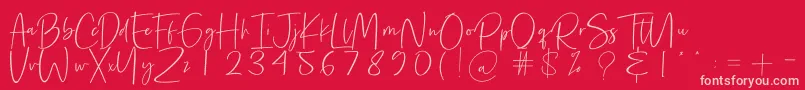 Precious Soul Font – Pink Fonts on Red Background