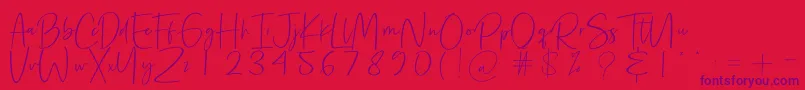 Precious Soul-Schriftart – Violette Schriften auf rotem Hintergrund