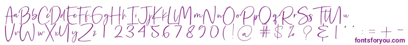 Precious Soul Font – Purple Fonts on White Background