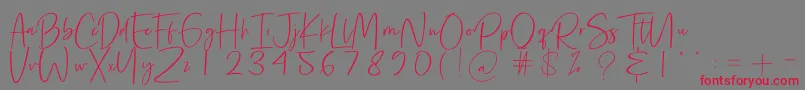 Precious Soul Font – Red Fonts on Gray Background