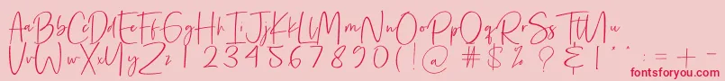 Precious Soul Font – Red Fonts on Pink Background