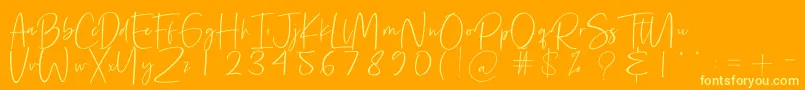 Precious Soul Font – Yellow Fonts on Orange Background