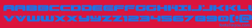 predataur Font – Blue Fonts on Red Background