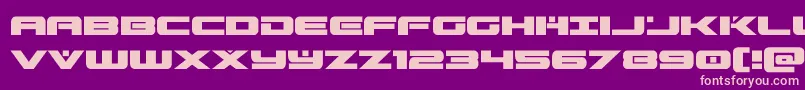 predataur-Schriftart – Rosa Schriften auf violettem Hintergrund