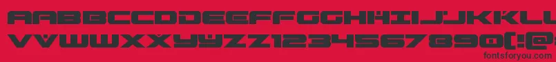 predataur Font – Black Fonts on Red Background