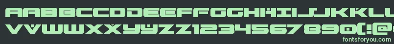 predataur Font – Green Fonts on Black Background