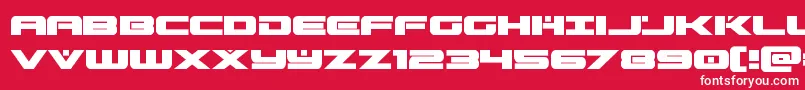 predataur Font – White Fonts on Red Background