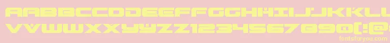 predataur Font – Yellow Fonts on Pink Background