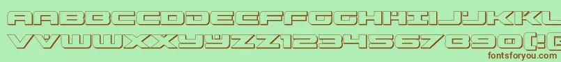 predataur3d Font – Brown Fonts on Green Background