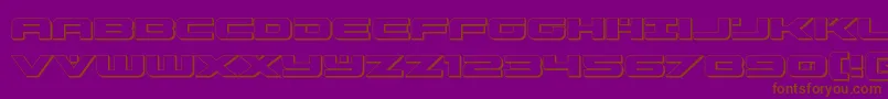 predataur3d Font – Brown Fonts on Purple Background