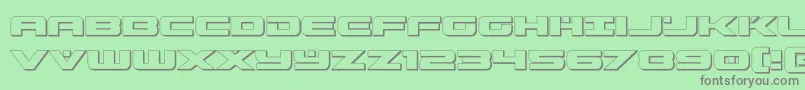 predataur3d Font – Gray Fonts on Green Background