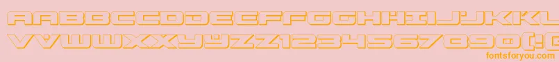 predataur3d Font – Orange Fonts on Pink Background