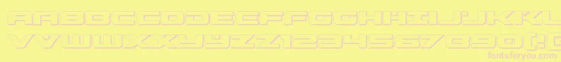 predataur3d Font – Pink Fonts on Yellow Background