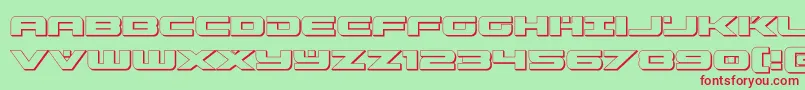 predataur3d Font – Red Fonts on Green Background