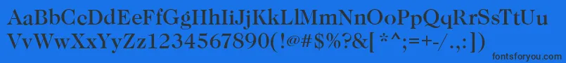 CaslonMediumRegular Font – Black Fonts on Blue Background