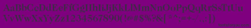 フォントCaslonMediumRegular – 紫の背景に黒い文字