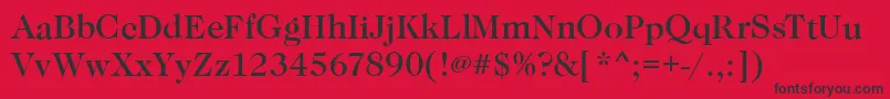CaslonMediumRegular Font – Black Fonts on Red Background