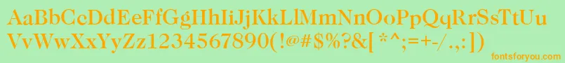 CaslonMediumRegular Font – Orange Fonts on Green Background