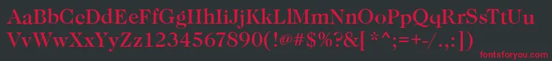 CaslonMediumRegular Font – Red Fonts on Black Background