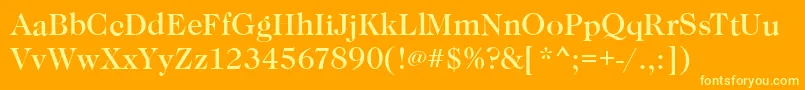 CaslonMediumRegular Font – Yellow Fonts on Orange Background