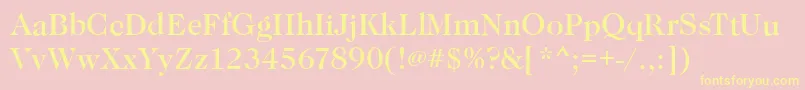 CaslonMediumRegular Font – Yellow Fonts on Pink Background