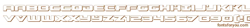 Шрифт predataur3d – коричневые шрифты на белом фоне