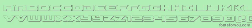 predataur3d Font – Gray Fonts on Green Background