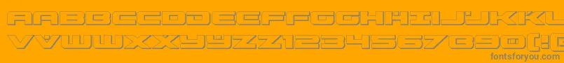 predataur3d Font – Gray Fonts on Orange Background