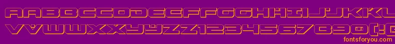 predataur3d Font – Orange Fonts on Purple Background