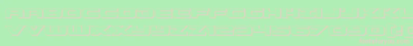 Fonte predataur3d – fontes rosa em um fundo verde