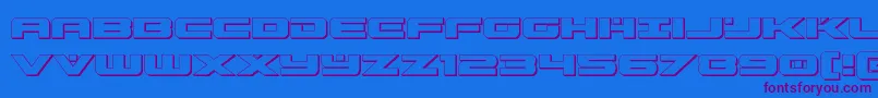 predataur3d Font – Purple Fonts on Blue Background