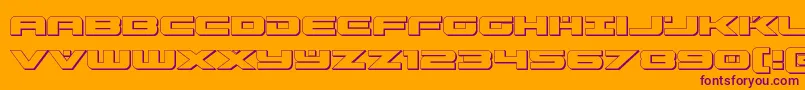 Шрифт predataur3d – фиолетовые шрифты на оранжевом фоне