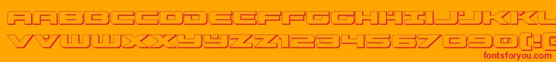 predataur3d Font – Red Fonts on Orange Background