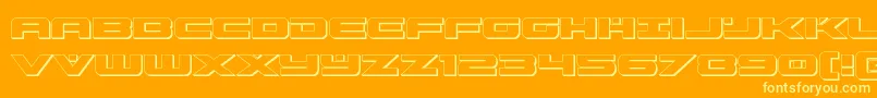 predataur3d Font – Yellow Fonts on Orange Background