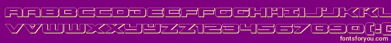 predataur3d Font – Yellow Fonts on Purple Background