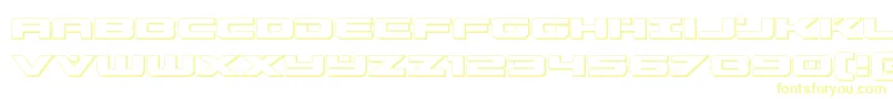 Шрифт predataur3d – жёлтые шрифты