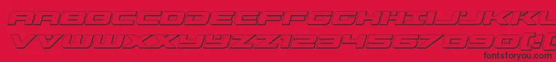 predataur3dital Font – Black Fonts on Red Background